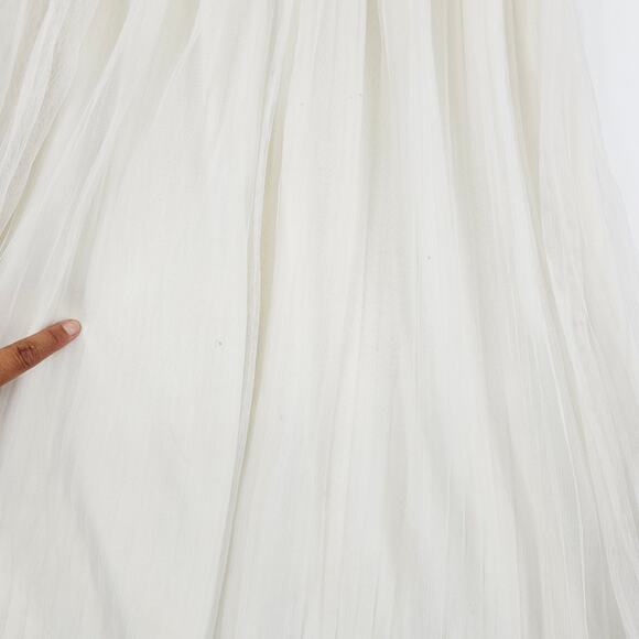 Nannette White Lace & Ruffle Layered Sleeveless Party Dress Girl Size 12 3707 - Picture 8 of 9